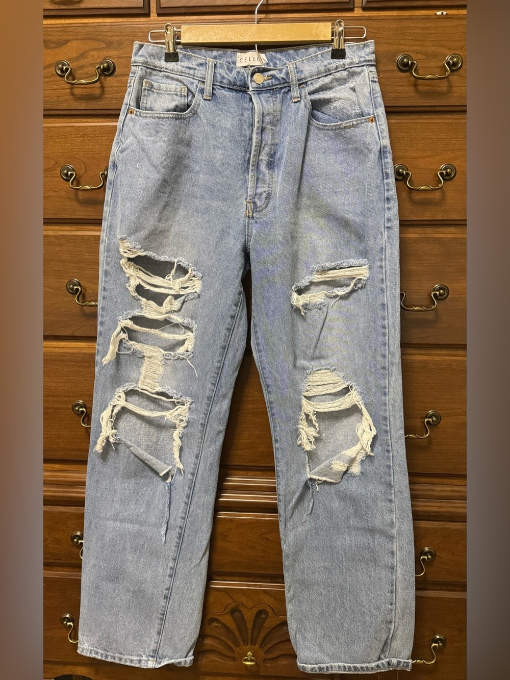 Cello Light Wash Ripped Jeans